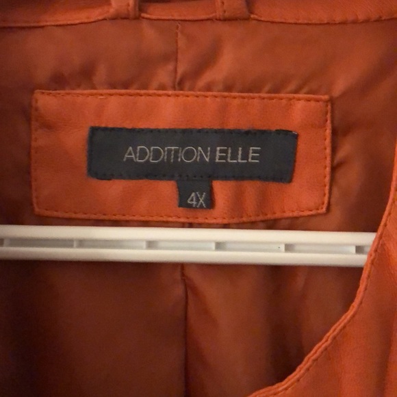 Orange 4x faux leather/material sided jacket (additionnelle) - Picture 3 of 5